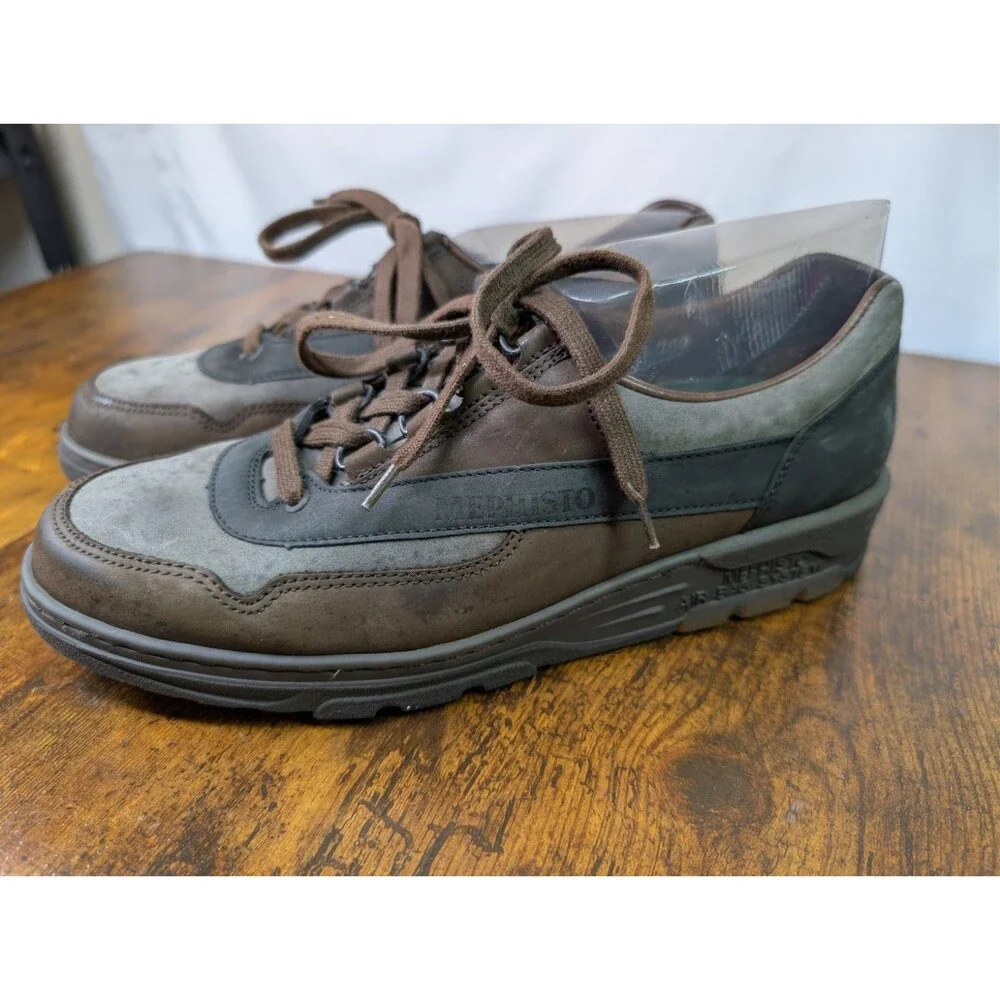 Mephisto Match Mens Sz. 7.5 Suede Comfort Gray/Brown Runoff Walking Casual Shoes